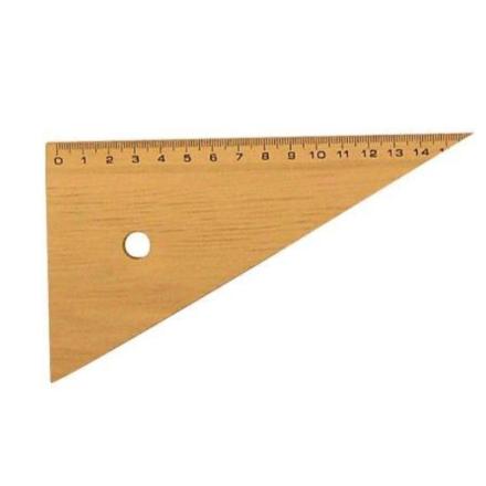 Kit 5 pcs: règle 30cm, 2 équerres 45 et 60°, rapport 10 cm, compas